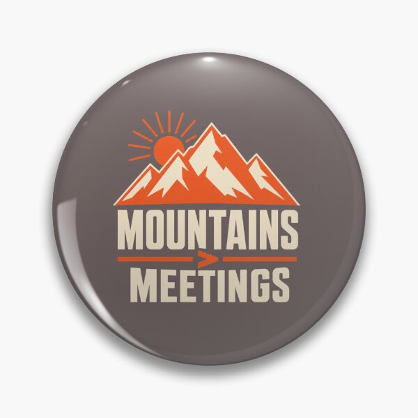 Item preview, Mountains Over Meetings Retro Outdoor Humor designed and sold by webdev27.