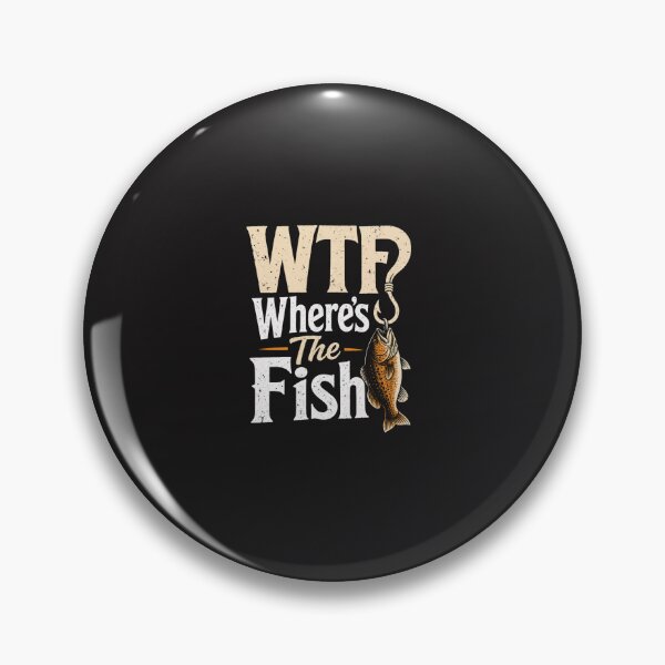 Item preview, WTF Where's The Fish Funny Fishing Angler Vintage Fisherman Graphic designed and sold by kiralynstration.