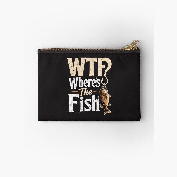 Item preview, WTF Where's The Fish Funny Fishing Angler Vintage Fisherman Graphic designed and sold by kiralynstration.