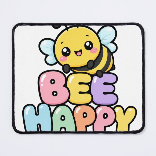 Item preview, Bee Happy Cute Kawaii Bee with Saying designed and sold by BoosterShop.