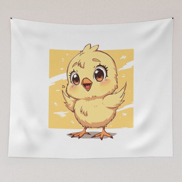 Item preview, Cute Baby Chick Sticker | Kawaii Yellow Chick Illustration | Happy Cartoon Chick | Adorable Farm Bird Art designed and sold by dreamz-world.