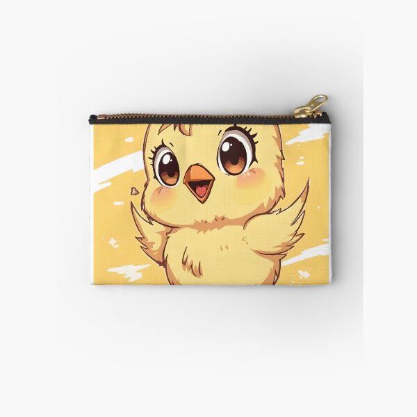 Aperçu de l'œuvre Autocollant poussin mignon | Illustration de poussin jaune kawaii | Poussin joyeux de dessin animé | Adorable illustration d'oiseau de ferme créée et vendue par dreamz-world.