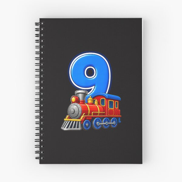 Item preview, Train Number 9 Birthday Boy Railroad Kids 9th Birthday Party Graphic designed and sold by kiralynstration.