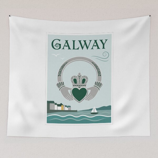 Item preview, Galway Claddagh Ring Travel Poster designed and sold by Beyond Destinations.