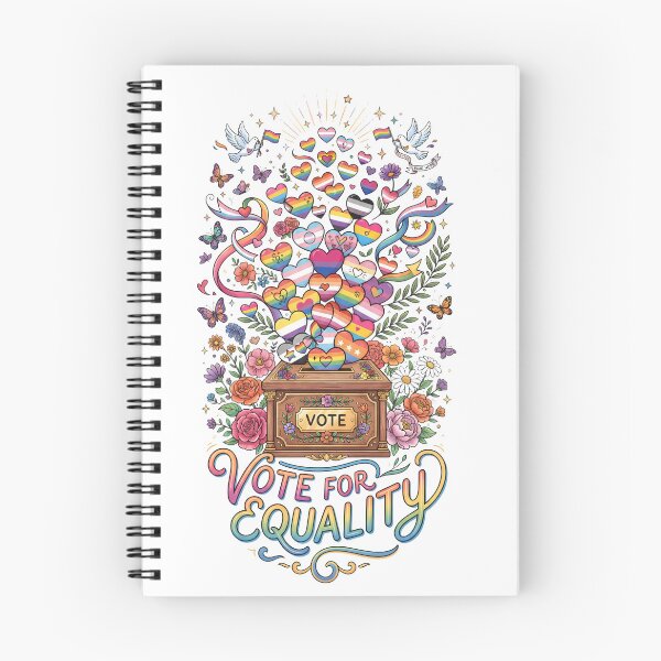 Item preview, Vote For Equality - Rainbow Pride Ballot Box Illustration designed and sold by DesignsCreative.