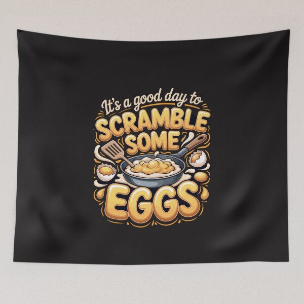 Item preview, It's a Good Day to Scramble Some Eggs Funny Breakfast Cooking Design designed and sold by kiralynstration.