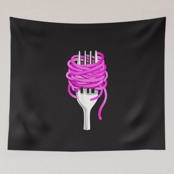 Item preview, Pink Spaghetti Fork Minimalist Pasta Lover Italian Food Graphic designed and sold by kiralynstration.