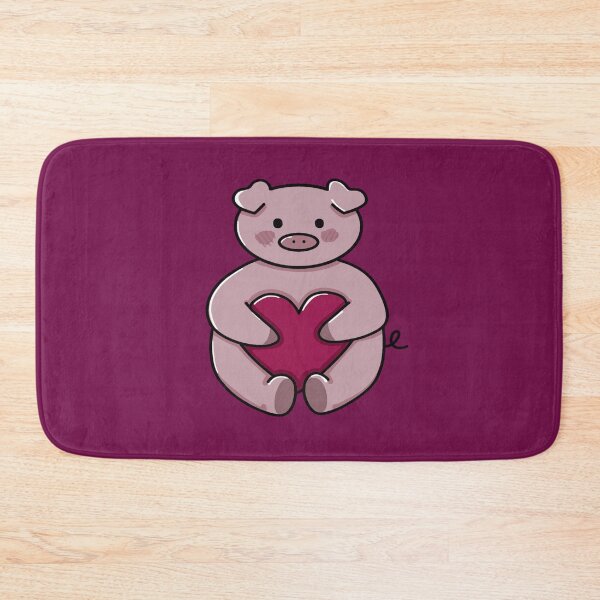 Item preview, Cute Valentines Pig Holding A Heart designed and sold by zcatstudio.
