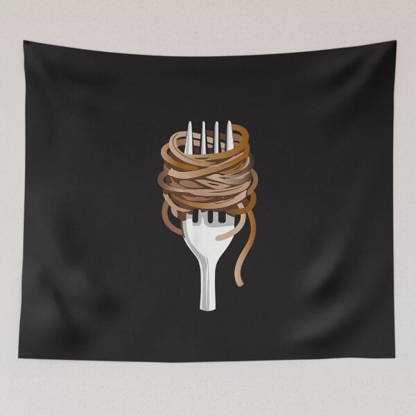 Item preview, Minimalist Spaghetti Fork Italian Pasta Lover Foodie Kitchen Graphic designed and sold by kiralynstration.