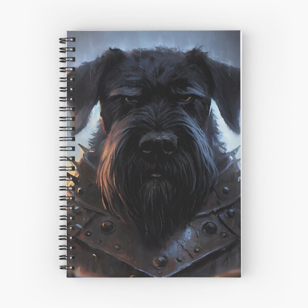 Item preview, Dark Giant Schnauzer Warrior Portrait, Medieval Fantasy Guardian, Gothic Battle Dog, Epic Canine Knight Art designed and sold by cr6zym1nd.