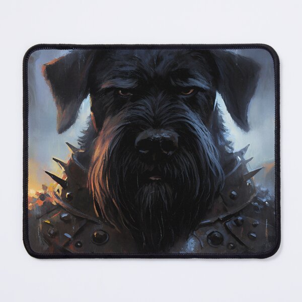 Item preview, Dark Giant Schnauzer Warrior Portrait, Medieval Fantasy Guardian, Gothic Battle Dog, Epic Canine Knight Art designed and sold by cr6zym1nd.