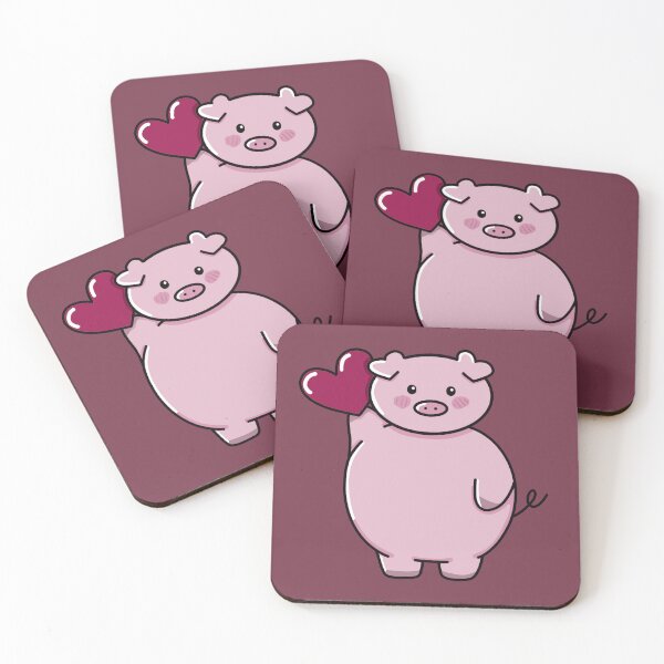Artikelvorschau, Niedliches Schwein, das ein Herz hochhält, Valentines-Schwein-Zeichnung entworfen und verkauft von zcatstudio.