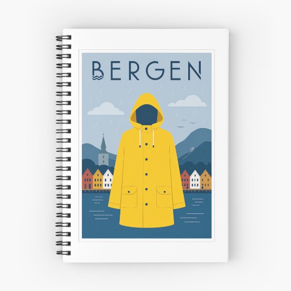 Item preview, Bergen Yellow Raincoat Travel Poster designed and sold by Beyond Destinations.