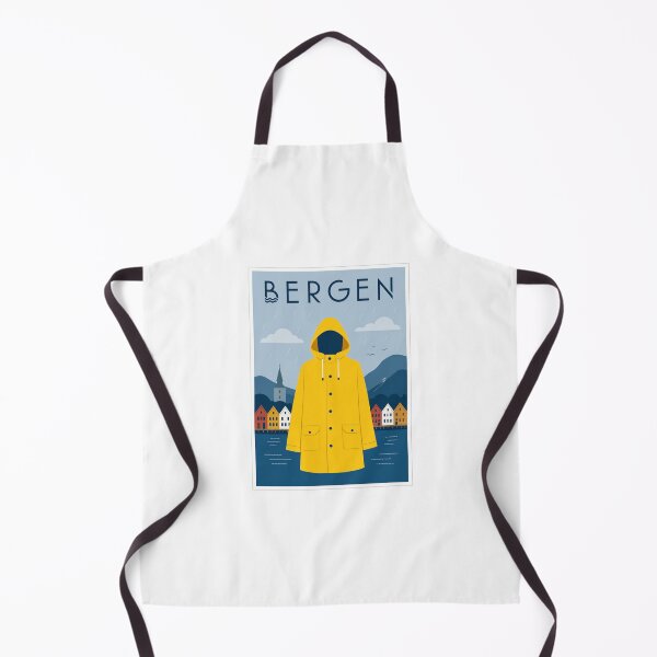 Item preview, Bergen Yellow Raincoat Travel Poster designed and sold by Beyond Destinations.