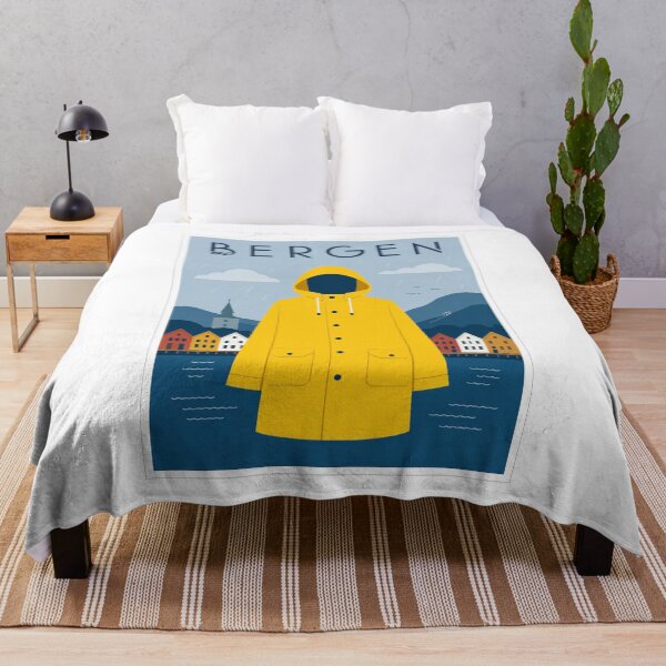 Item preview, Bergen Yellow Raincoat Travel Poster designed and sold by Beyond Destinations.