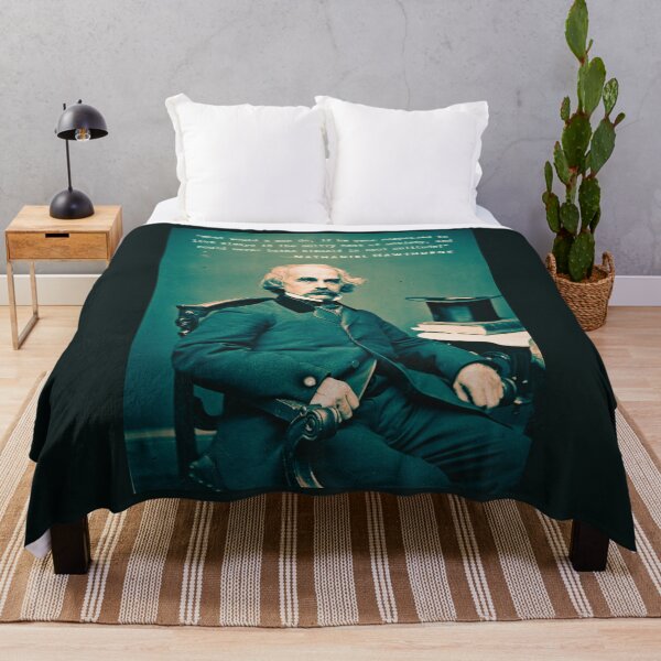 Item preview, Nathaniel Hawthorne quote: What would a man do, if he were compelled to live always in the sultry heat of society, and could never bathe himself in cool solitude? designed and sold by artbleed.