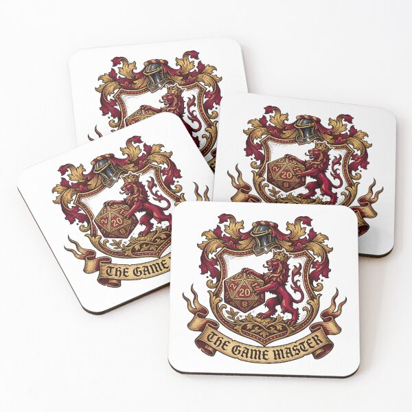 Item preview, Regal Game Master Crest Lion Rampant Medieval TTRPG Heraldry designed and sold by WorldShop17.