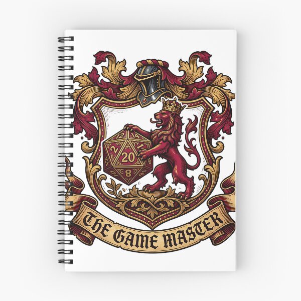 Item preview, Regal Game Master Crest Lion Rampant Medieval TTRPG Heraldry designed and sold by WorldShop17.