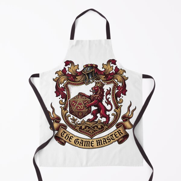 Item preview, Regal Game Master Crest Lion Rampant Medieval TTRPG Heraldry designed and sold by WorldShop17.