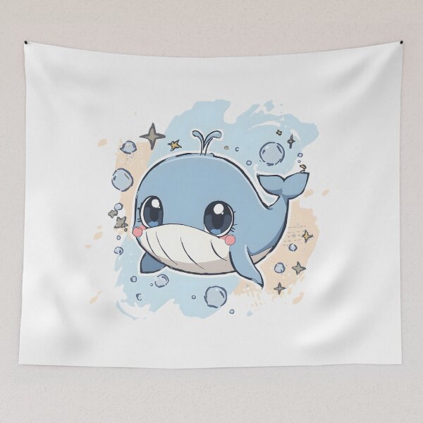 Item preview, Cute Baby Whale Sticker | Kawaii Whale Illustration | Adorable Ocean Animal Art | Marine Life Gift designed and sold by dreamz-world.