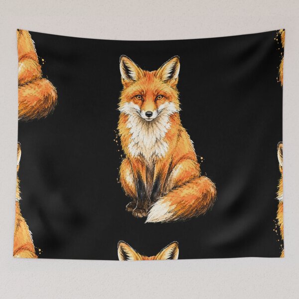 Item preview, Minimal Red Fox Watercolor | Hand Drawn Wildlife Illustration designed and sold by ColorSplash123.
