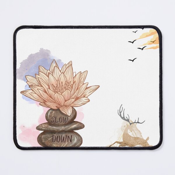 Item preview, Slow Down Breathe Meditating designed and sold by Grandtshirt | Creative Print Designs.