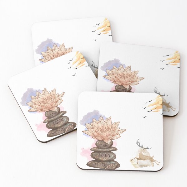 Item preview, Slow Down Breathe Meditating designed and sold by Grandtshirt | Creative Print Designs.