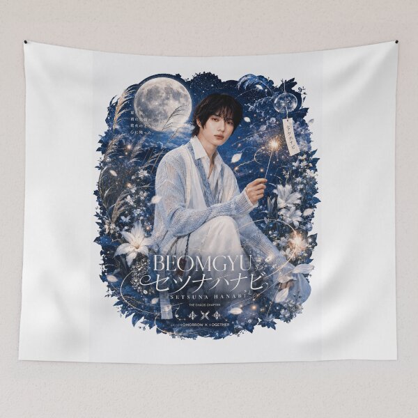 Item preview, TXT Beomgyu Setsuna Hanabi poster with moonlit sky background designed and sold by Valeree Store.