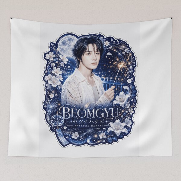 Item preview, TXT Beomgyu Setsuna Hanabi holding sparkler under starry sky designed and sold by Valeree Store.