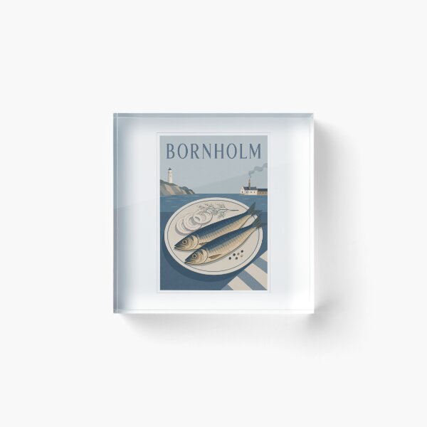 Item preview, Bornholm Smoked Herring Travel Poster designed and sold by Beyond Destinations.