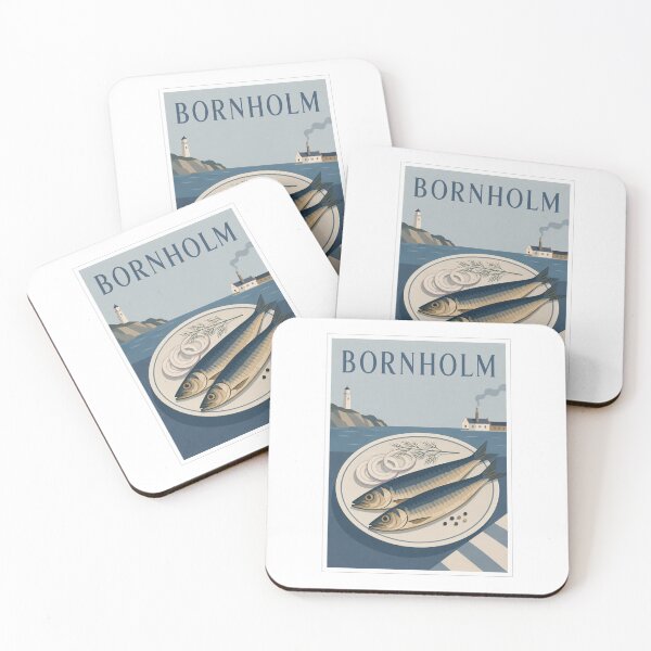 Item preview, Bornholm Smoked Herring Travel Poster designed and sold by Beyond Destinations.
