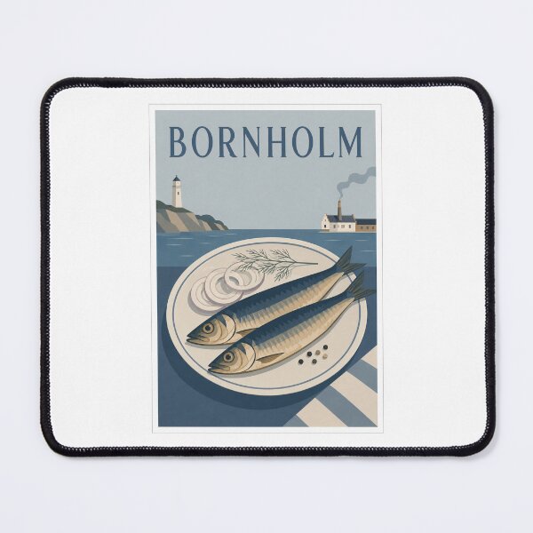 Item preview, Bornholm Smoked Herring Travel Poster designed and sold by Beyond Destinations.