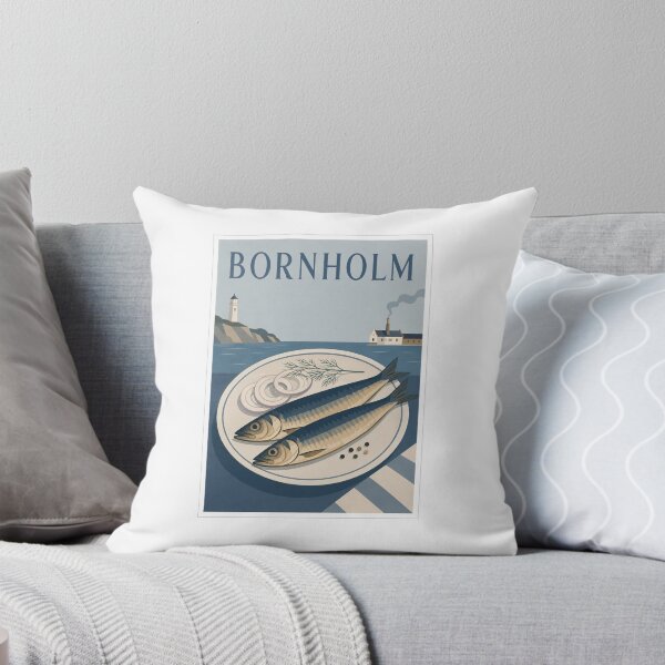 Item preview, Bornholm Smoked Herring Travel Poster designed and sold by Beyond Destinations.
