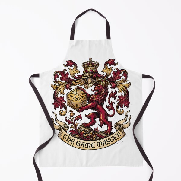 Item preview, Regal Game Master Crest Lion Rampant Medieval TTRPG Heraldry designed and sold by WorldShop17.