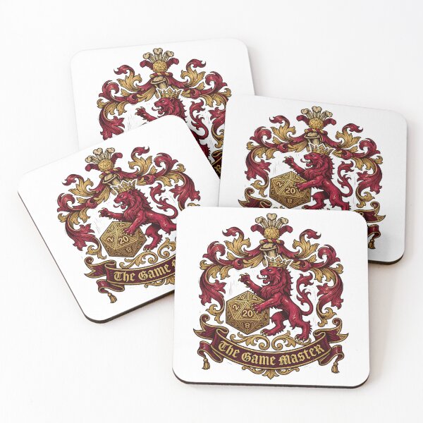 Item preview, Regal Game Master Crest Lion Rampant Medieval TTRPG Heraldry designed and sold by WorldShop17.