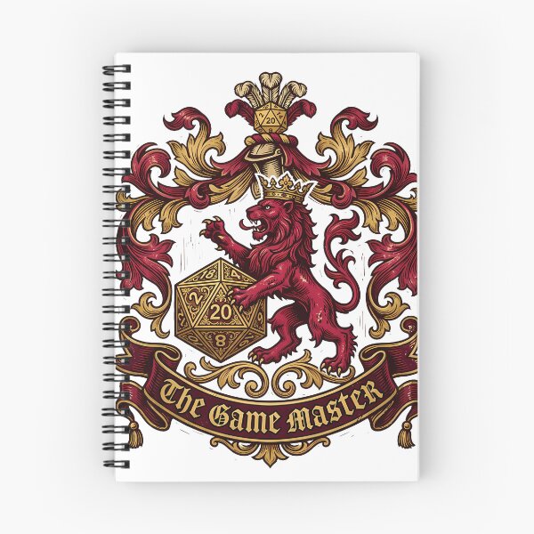 Item preview, Regal Game Master Crest Lion Rampant Medieval TTRPG Heraldry designed and sold by WorldShop17.