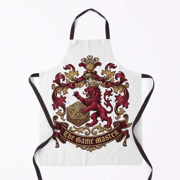 Item preview, Regal Game Master Crest Lion Rampant Medieval TTRPG Heraldry designed and sold by WorldShop17.