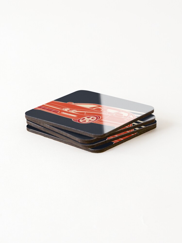 Thumbnail 4 of 5, Coasters (Set of 4), Integra GS-R Retro Car Illustration designed and sold by webdev27.