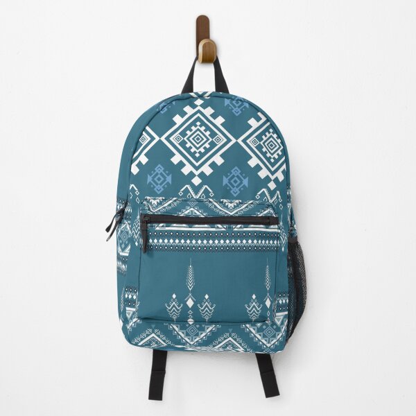 Item preview, Teal Blue Geometric Aztec Tribal Pattern designed and sold by Aumpuk.