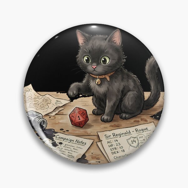 Item preview, Mischievous Black Cat Critical Fail D20 Dice TTRPG Funny Pet designed and sold by WorldShop17.