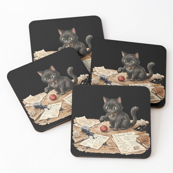 Item preview, Mischievous Black Cat Critical Fail D20 Dice TTRPG Funny Pet designed and sold by WorldShop17.