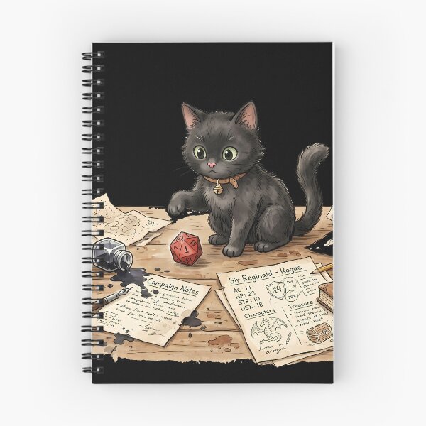 Item preview, Mischievous Black Cat Critical Fail D20 Dice TTRPG Funny Pet designed and sold by WorldShop17.