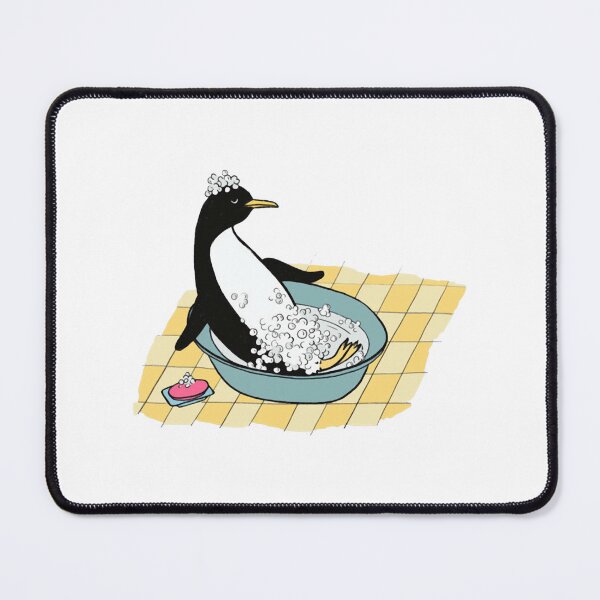 Item preview, Penguin Bathtime Cute Kawaii Bird Splashing Wash Basin Design designed and sold by ToonEra.
