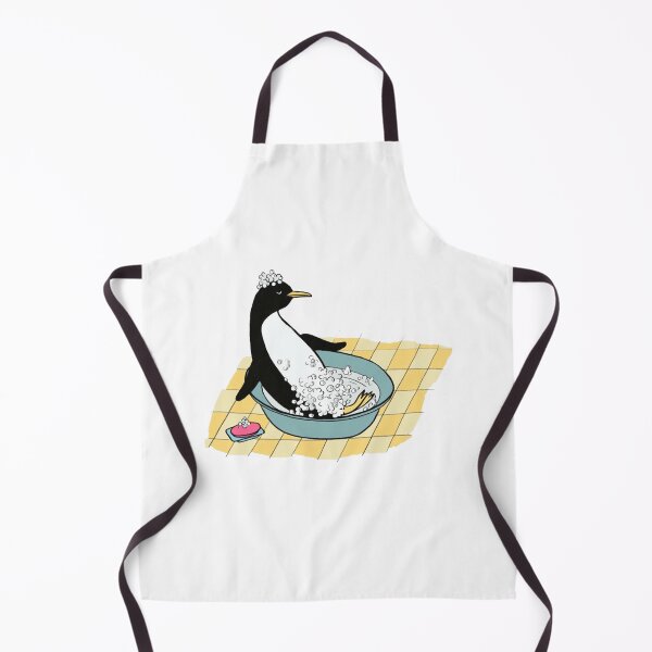 Item preview, Penguin Bathtime Cute Kawaii Bird Splashing Wash Basin Design designed and sold by ToonEra.