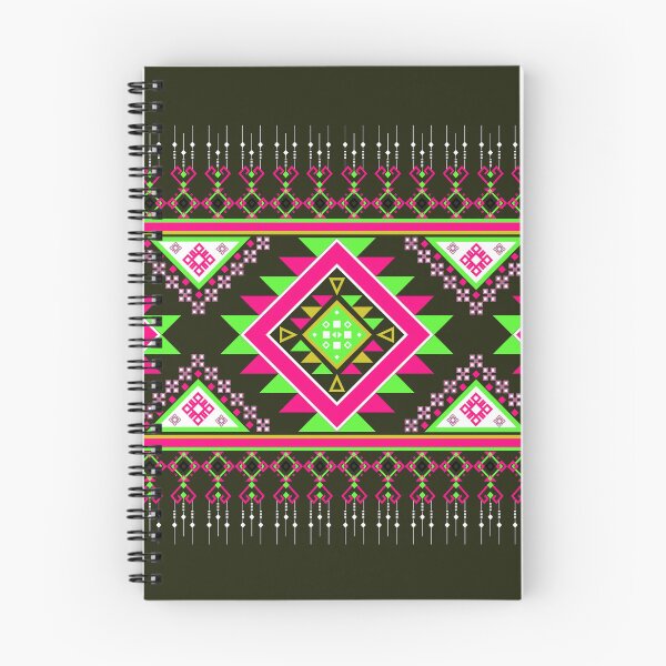 Item preview, Neon Pink and Green Geometric Aztec Tribal Pattern designed and sold by Aumpuk.
