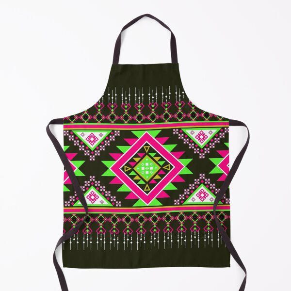 Item preview, Neon Pink and Green Geometric Aztec Tribal Pattern designed and sold by Aumpuk.