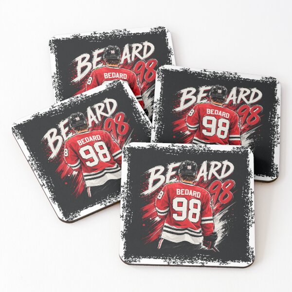 Item preview, Connor Bedard Chicago Blackhawks Digital Sketch on Black Background designed and sold by B3 Graphics.
