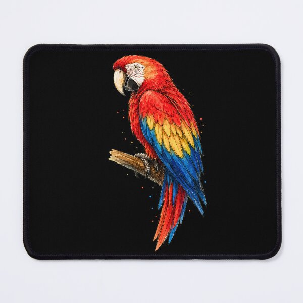 Item preview, Minimal Scarlet Macaw Watercolor | Hand Drawn Tropical Bird Illustration designed and sold by ColorSplash123.