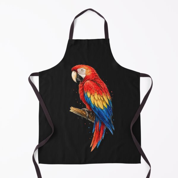 Item preview, Minimal Scarlet Macaw Watercolor | Hand Drawn Tropical Bird Illustration designed and sold by ColorSplash123.