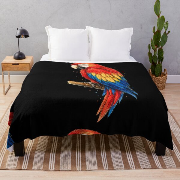 Item preview, Minimal Scarlet Macaw Watercolor | Hand Drawn Tropical Bird Illustration designed and sold by ColorSplash123.